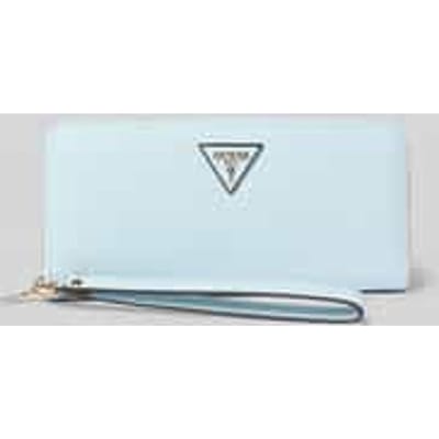 GUESS portemonnee Laurel II Large Zip Around Wallet Aqua Lichtblauw