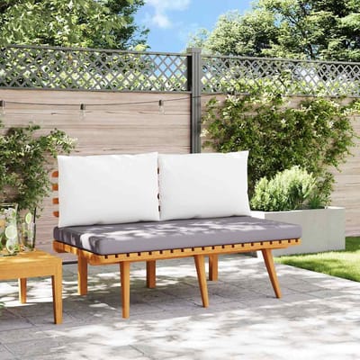 vidaXL - Tuinbank - met - kussens - 115 - cm - massief - acaciahout