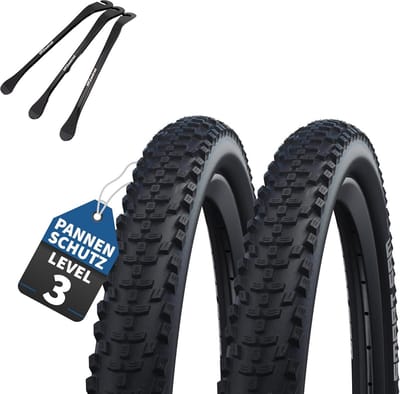 2x Fietsbanden 26 inch x 2.10 (54-559) met Opties voor Binnenbanden + Bandenlichters Set