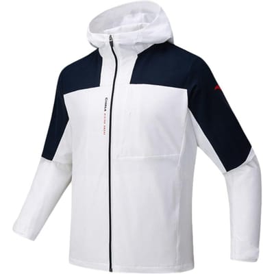 Anta Trainingsserie Hoodie met Rits Kleurblok Jas Heren jassen 152617620-1 2XL white