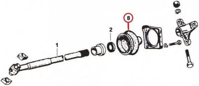 rms overbrengingsas voor piaggio 220 ape 1978 tot 1985 af3t nieuw