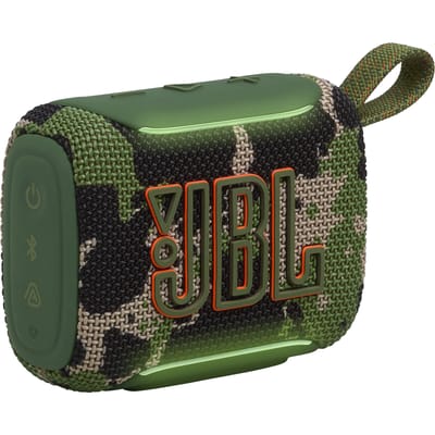 JBL Go 5 - Draadloze Bluetooth Mini Speaker – Voor Onderweg en Thuis – Sfeerverlichting - Draadloos Muziek Box – Boxje - 10 uur - IP68 - Waterdicht - Squad - Camouflage - Groen