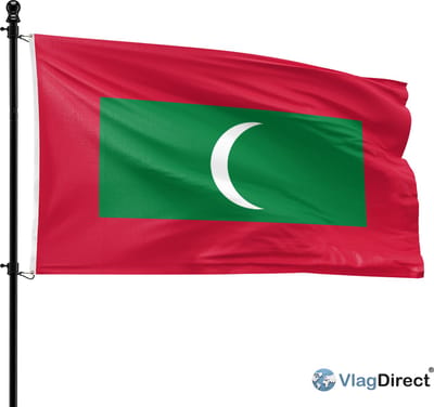 VlagDirect - Maldivische vlag - Malediven vlag - 90 x 150 cm