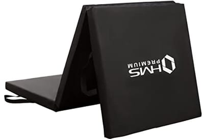 Gymnastiekmat, opvouwbaar, 180 x 60 x 5 cm, zwart