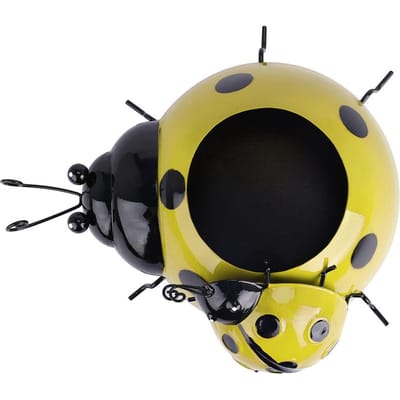 Metalen Lieveheersbeestje Bloembak Insect Design Bloempot voor Binnen- of Buitendecoratie black