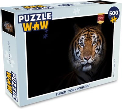 Puzzel Tijger - Dier - Portret - Legpuzzel - Puzzel 500 stukjes