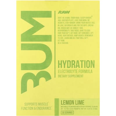 Raw Nutrition, Heupen, Hydratatie, Elektrolytenformule, Citroen-Limoen, 20 Zakjes, 5,8 g (0,2 oz) Elk