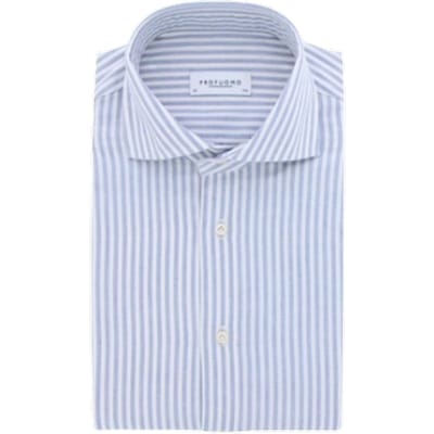 Profuomo Overhemd - Gestreept - Maat 27/ 31 - Blauw