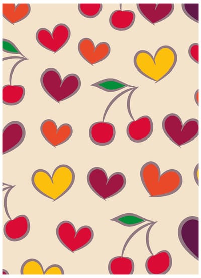 HappyBook - A4 - Notitieboek - Gelijnd - Gelinieerd - Lijntjes - Softcover - Elastiek - Boekenlegger - Hartjes - Kersjes - Journal - Dagboek - Diary - Schrijven maakt je blij - Doelen opschrijven - Zakelijk gebruiken - Back to school - Studie - Werk