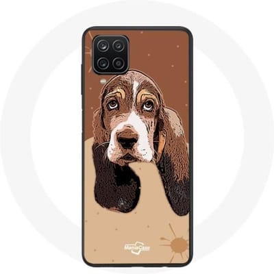 Samsung Galaxy A12 hoesje Basset Hound hondengezicht