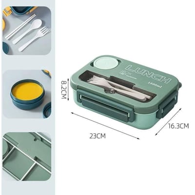 1300ML 4Lunchbox met Servies Magnetronbestendig Vaatwasserbestendig Hermetische Bento Box voor Studenten Volwassenen School Kantoor 1300ml