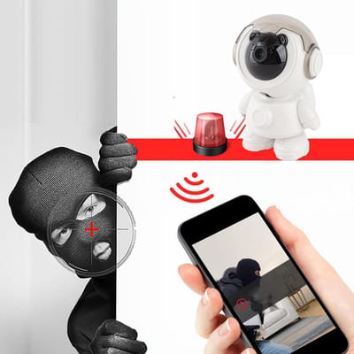 Dailygoods - Robotbeveiligingscamera - Draadloze Bewakingscamera - Auto Tracking Pan 355° - Binnenhuisbeveiligingscamera - Bewegingsdetectie - Nachtzi