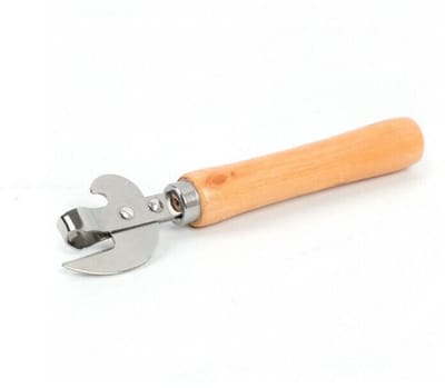 Dailygoods - Houten handvat blikopener - Veiligheid blikopener - Ergonomisch ontwerp - Bruin - Bierfles opener - Compact en handzaam - Geschikt voor r...