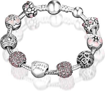 Montebello Armband Cali - Verzilverd - Bedel - Love - 19cm