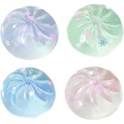 4 stuks set Fidget Speelgoed Gesimuleerde Gestoomde Broodjes Volwassenen en Kinderen Stressverlichting Knijp Sensorisch Speelgoed Verjaardagsuitjes white