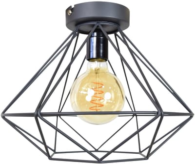 Urban Interiors Wire Large Plafondlamp Zwart  - Metaal - Ø33