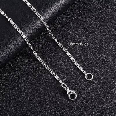 Aramat Jewels | Halskettingen | RVS Griekse Ketting Zilverkleur - Greek Pattern Unisex | 1.8mm / 55cm |55cm | | Staal | Volwassenen | Verkleurd niet