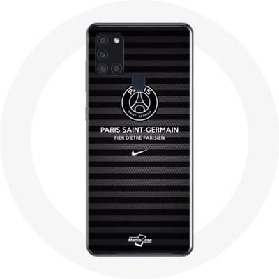 Coque - Maniacase - Galaxy A21S - Souple - Noir - Paris Saint Germain