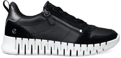 Dames sneakers met veters en rits Ecco Gruuv