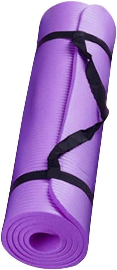 Kleine Yoga Kniebeschermer - Fitness Pad - Oefeningen Ondersteunen - 15mm Dikke Demping - 60x25cm - Paars