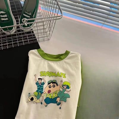 Pure Katoen Kinder T-shirt met Korte Mouwen Zomer Nieuw Cartoon Print Jongens en Meisjes Kleding Baby Baby Stijl Tops 80cm gray