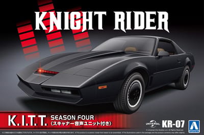 Aoshima Modelbouwpakket Militaire voertuigen - 065617 Knight Rider K.I.T.T. Seizoen Vier - Inclusief Scanner Stemmodule - Auto Plastic - 1:24 - Modelbouw