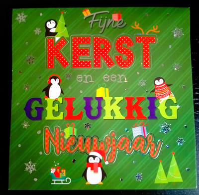 Wenskaart - muziekkaart kerst - pop-out kerstkaart - kerstkaart met muziek - kerstkaart met licht - kerstkaart 3D - Fijne kerstdagen - fijne kerst en gelukkig nieuwjaar - kado - pinguïn