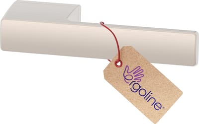 ERGO line MAGNUM – Massief design deurbeslag, Mat Vernikkeld (Geborsteld), Deurklinkgarnituur Binnendeur, Deurkruk Set- alleen krukrozet, Deurgrepen voor deuren, klinkpaar, Terugslagveer