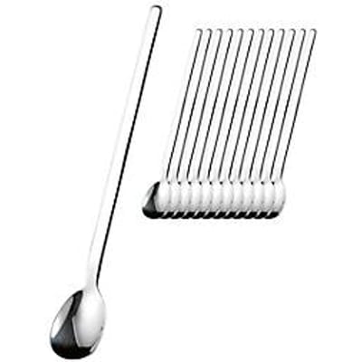 Lange steellepelset BETTINA, 12 stuks, L 200 mm, 18/10 gepolijst roestvrij staal, 12 stuks