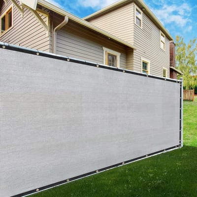 Privacy Scherm - Winddoek Tuin - Meer Privacy Creëren - 90% Zichtblokkering - 4 x 105 cm - Grijs