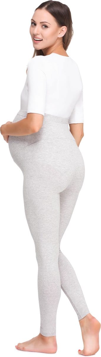 Be Mammy Dames Lange Leggings - Zwangerschapsleggings - BE-BE20-257-LE - Gemêleerd - L