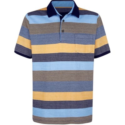 Babista herren Poloshirt - 48/50 - donkerblauw - Plus Size