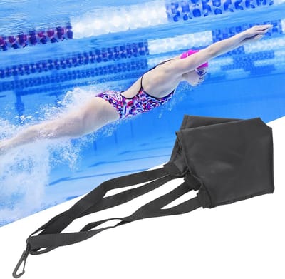 Zwemweerstandsriem met parachute voor krachttraining, ideale zwemtraining met weerstand en verbeterde prestaties