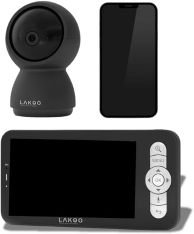 LAKOO® Kitty Babyfoon met Camera en App - Zwart - 2e Camera Mogelijk