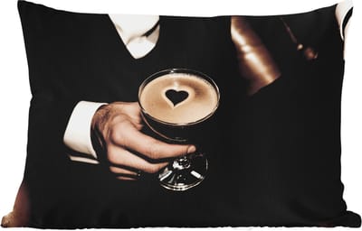 Buitenkussens - Tuin - Hartje - Cocktail - Espresso Martini - Hand - 50x30 cm