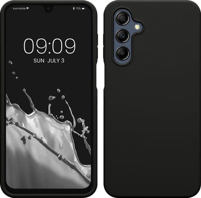 kwmobile telefoonhoesje geschikt voor Samsung Galaxy A16 5G - Hoesje met siliconen coating - Smartphone case in zwart