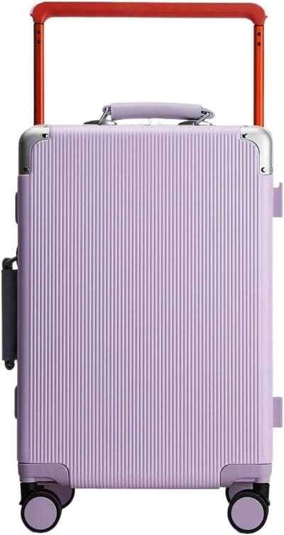 Spinner Koffer - Reiskoffer Trolley - Comfortabel Reizen - Opvouwbare Bekerhouder - 20 inch - Paars