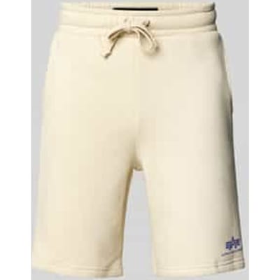 Sweatshorts met elastische band en tunnelkoord