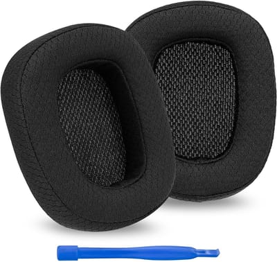 Vervangende oorkussens voor Logitech gaming hoofdtelefoons, comfortabel mesh stof, zwart, geschikt voor G433, G533, G633, G635, G933, G935