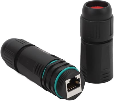 Dailygoody - Kabelconnector - RJ45 Ethernet-adapter - IP68 Waterdicht - Vrouwelijke Connector - Cat5e LAN-kabelverlenging - Geschikt voor Slimme Produ...