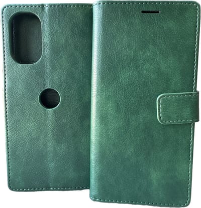 Portemonnee Bookcase Hoesje Geschikt voor: Motorola Moto G62 5G - Groen