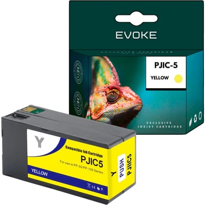 Evoke Compatibele Inkt voor Epson Pjic5 Pjic-5 C13S020451 Geel 31 ml 1000 Pagina's Discproducer Pp-50 50Ii 50Bd; Pp-100 100Ap 100Ii 100Ii Bd 100Iii 100N Netwerkbeveiliging