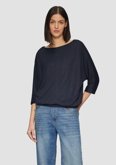 s.Oliver - female - Shirt in een O-shape met vleermuismouwen