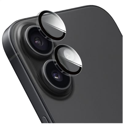 Rosso Camera Frame Protector Geschikt voor Apple iPhone 16 / 16 Plus - Case Friendly - 9H Tempered Glass voor Cameralens - Gemakkelijke Installatie met Tray - Transparant
