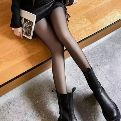 Chaussettes à l'huile de cheval 100 % Noir Brillant Et Lisse Bas Durables Fins Transparents Soyeux 8D Bas-culotte Printemps Et Été Pour Femmes One size(45-100kg)