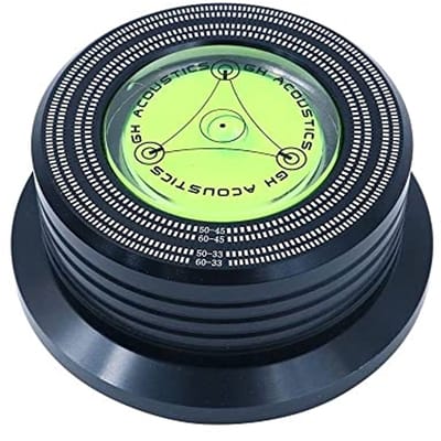 Bubble Level Speed Detection Turntable LP Vinyl Disc Stabilizer Clamp