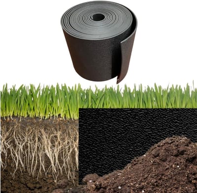 Flexibele kunststof bloembedomranding - Gazonrand - Gazonband - Lengte 6 m - Hoogte 15 cm - Zwart