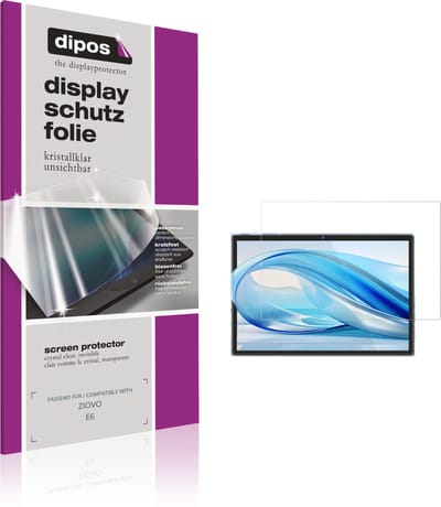 dipos – 2x Beschermfolie geschikt voor ZIOVO E6 | Krasbestendige & heldere Screenprotector Ultra-Thin