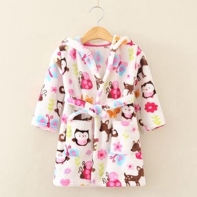 CHPN - Badjasje - Baby badjas - Badjas voor je kindje - Dierenprint - Met kam en borsteltje - Universeel - Schattig badjasje