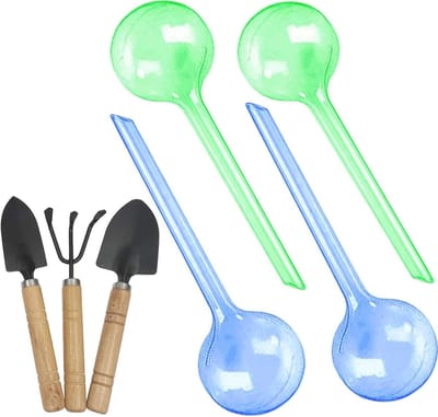 Set van 4 Wateringsballen voor Planten, Ideaal voor Binnen en Buiten, 26 x 8 cm, Perfect voor Potplanten en Tuinplanten